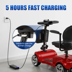 4-Wheel Electric Scooter with 20-Mile Range & 330 lbs Capacity